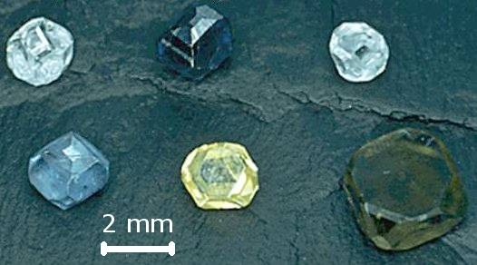 Synthetic diamonds produced by the HPHT process